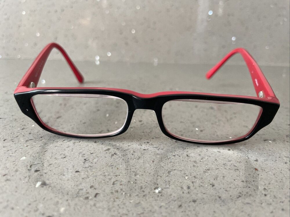 OFFSIDES BRAND Miles Black Red 15-140 Eyeglass Frames ONLY Full rim rectangle